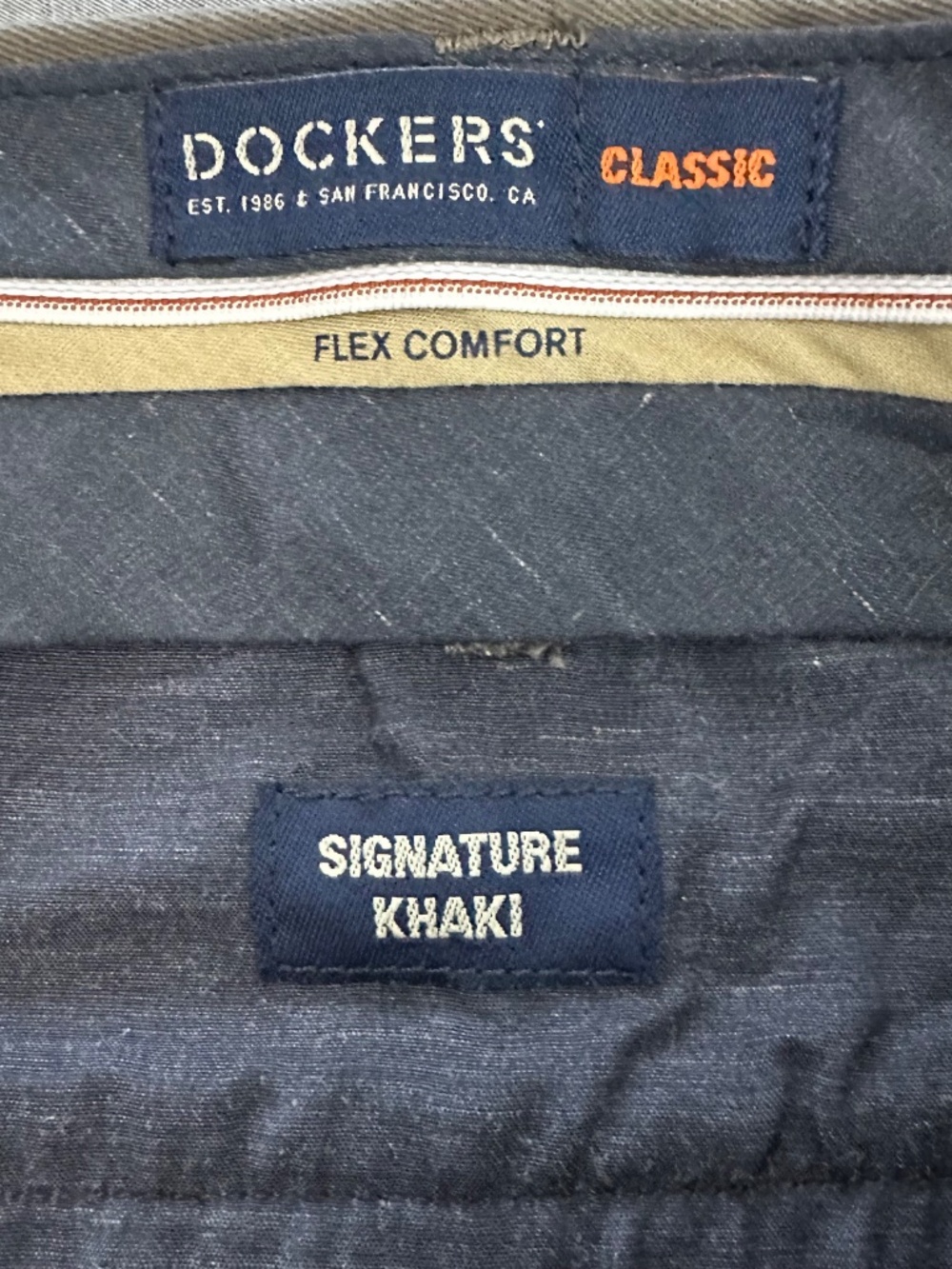 NEW Men’s 54x30 Dockers Signature Khakis Flex Comfort Waistband Shirt Gripper - Picture 3 of 10